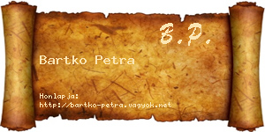Bartko Petra névjegykártya